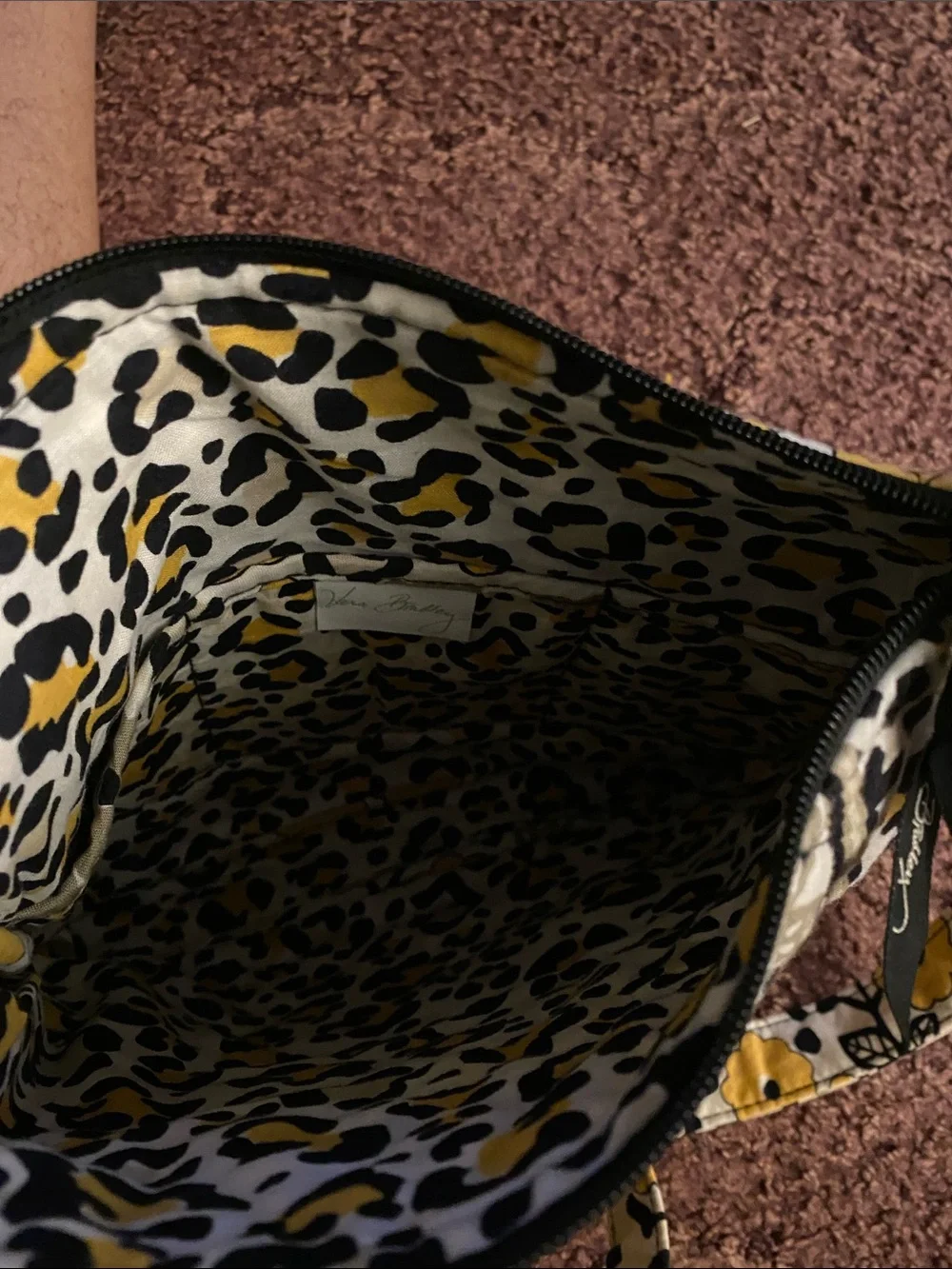 Vera Bradley Yellow Floral Quilted Crossbody Bag
